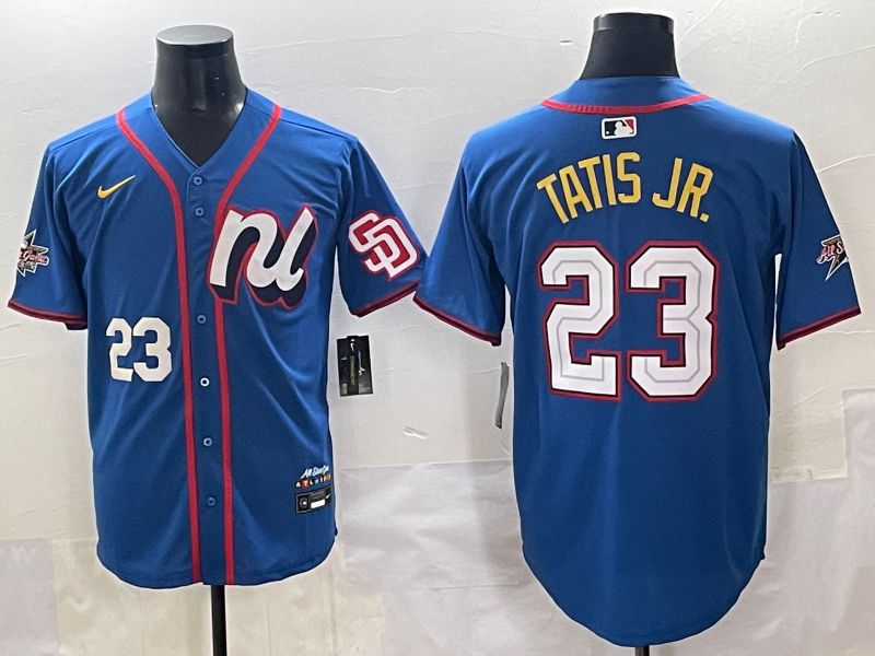 Men 2025 San Diego Padres #23 Tatis jr Blue All star Nike MLB Jersey style 5->san diego padres->MLB Jersey